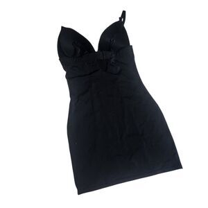 FIT Shapewear Body Suit Style 383437 Black Soft Cups Wireless Medium